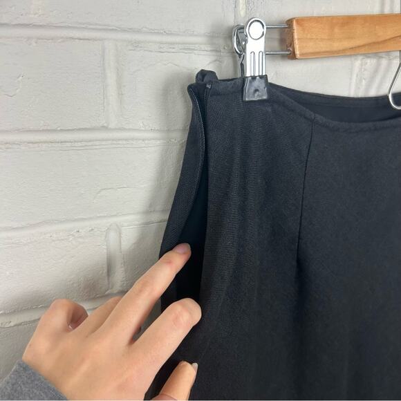 Vintage Talbots Black Irish Linen Skirt Size 10 - Picture 8 of 8